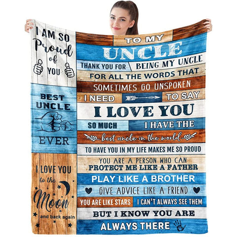 Gifts for Uncle from Niece and Nephew for Uncle Unique Gifts Ideas for Uncle from Niece Birthday Gifts for Uncle for Uncle Throw Blanket 60x50 inch