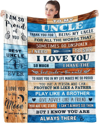 Gifts for Uncle from Niece and Nephew for Uncle Unique Gifts Ideas for Uncle from Niece Birthday Gifts for Uncle for Uncle Throw Blanket 60x50 inch
