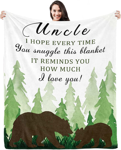 Uncle Gifts for Uncle from Niece Nephew Uncle Birthday Gift Ideas Best Uncle Ever Gifts Cool Presents for New Uncle Soft Throw Blanket 50 * 60