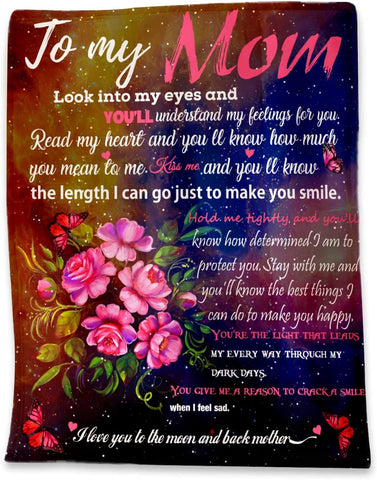 Gifts for Mom, Flannel Blanket to My Mom from Daughter Son,Birthday Gifts for Mom,Mother Day's,Christmas,Soft Bed Throw Blanket