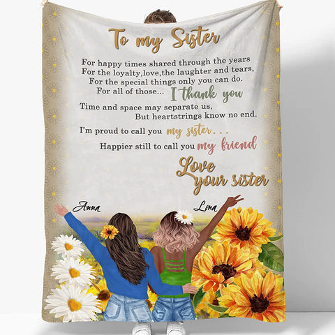 to My Bestie Best Friend Blanktet Besties, Women, Girls Personalized Name Best Friend Throw Blanket with Hairstyles for BFF, Special Friends Birthday Gifts Blanket