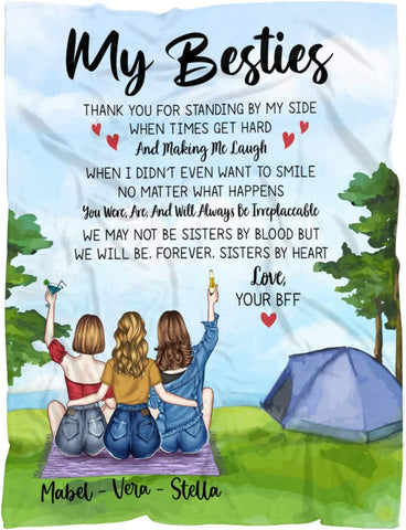 Custom Best Friend Blanket for Friends, to My Best Friends Blanket, Friendship Blanket for Women, Personalized Blanket Gifts for Women, Personalized Blanket to My Bestie Throw Blanket for BFF