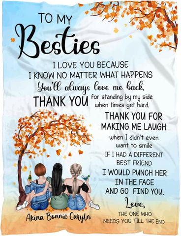 Custom Best Friend Blanket for Friends, to My Best Friends Blanket, Friendship Blanket for Women, Personalized Blanket Gifts for Women, Personalized Blanket to My Bestie Throw Blanket for BFF