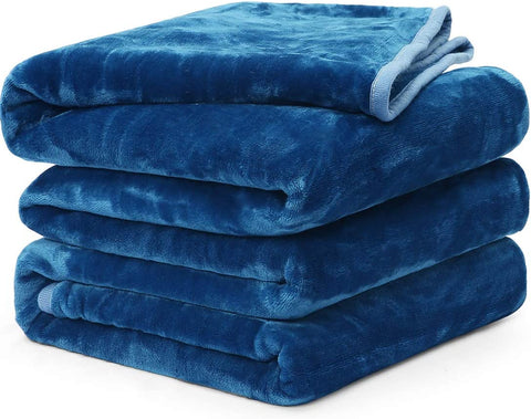 Fleece Blanket Queen King Twin Throw Size Soft Summer Cooling Breathable Luxury Plush Travel Camping Blankets Lightweight for Sofa Couch Bed (Black, Queen (90" x 90"))