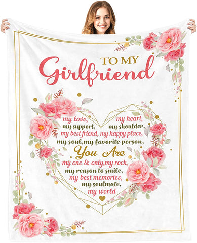 Blanket for Boyfriend, Gifts for Boyfriend, for Boyfriend, I Love You Gifts for Him, Fathers Day Valentines Thanksgiving Presents from Girlfriend Soft Throw Blankets 50x60