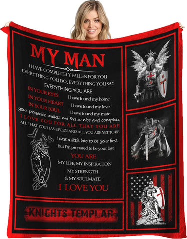To My Husband Blanket from Wife, Birthday Gifts for Men, Throw Blanket Gifts for Husband Birthday Gift Ideas,Best Christmas Valentines Wedding for Him 60''x50''