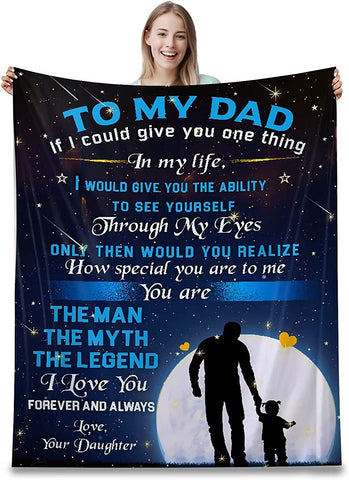 to My Daughter Blankets from Mom Daughter Gifts Letter Printed Throw Fleece Blankets Birthday Gifts Thanksgiving Day Holiday Blanket for Bed Couch Living Room (Mom, 60”x80“)