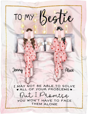 Custom Best Friend Blanket for Friends, to My Best Friends Blanket, Friendship Blanket for Women, Personalized Blanket Gifts for Women, Personalized Blanket to My Bestie Throw Blanket for BFF