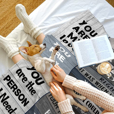 Gift for Him/Husband/Men,Husband Birthday Gift, Fathers Day Anniversary Valentines Gifts for Husband, Husband Gifts from Wife, Romantic Presents I Love You Gifts Blanket 60''x50''