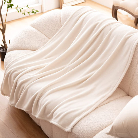 Fleece Throw Blanket Super Soft Cozy Warm Lightweight Throw for Sofa Couch Luxury Decorative Velvet Pattern Bed Blanket, 50"x60", Black