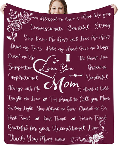 to My Mom Gifts Blanket Mother's Day Blanket Gifts for Mom from Daughter Sunflower Throw Blanket Lightweight Fuzzy Cozy Soft Flannel Blanket for Living Room Bedroom Couch Bed Sofa 40x50 Inch
