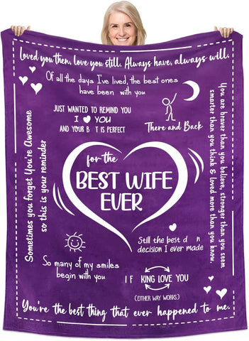 Mothers Day, Birthday Gifts for Mom from Daughter Son - Best Mom Ever Gifts, Unique Gifts for Mom to Be, Pregnant, New Mom Gifts for Women After Birth - I Love You Mom Throw Blanket 50x60