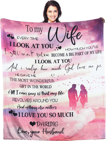 Blanket for Boyfriend, Boyfriend Gifts from Girlfriend, Anniversary Birthday Valentines Gifts for Boyfriend, to My Boyfriend Blanket Soft Warm Flannel Boyfriend Blanket 50"x60"