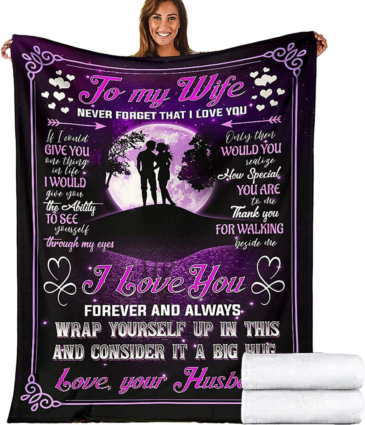 Gift for Wife to My Wife Blanket from Husband for Wife Anniversary Birthday Christmas Mother's Day Blanket Gifts for Her（60 * 80）