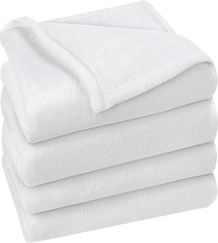 Bedding Fleece Blanket Queen Size Grey 300GSM Luxury Bed Blanket Anti-Static Fuzzy Soft Blanket Microfiber (90x90 Inches)