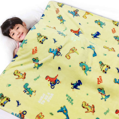 Dinosaur Blanket for Boys, Kids Dinosaur Throw Blanket for Boys and Girls, Fluffy Cozy Dinosaur Fleece Blanket with Vibrant Colors and Cute Design, Soft and Warm Throw Blanket - 50x60 Inches