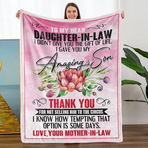 Mothers Day Birthday Gifts for Daughters, Daughter Gifts, to My Daughter Gifts from Dad - School Graduation Gifts, Daughter Blanket 55"x 70"