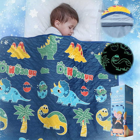Dinosaur Blanket Gifts for 1-10 Year Old Boys,Dino Soft Kids Blankets,Dino Party Blankets,Luminous Toys Birthday Christmas Halloween Thanksgiving Easter Gifts,60 x 50in