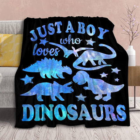 Dinosaur Blanket Gift for Women Kid Plush Just A Girl Who Loves Dinosaurs Soft Throw Dino Comfy Sheet Jurassic Animal Lovers Fans Gifts Lightweight Flannel Blankets for Couch Chair-50 x40 for Child
