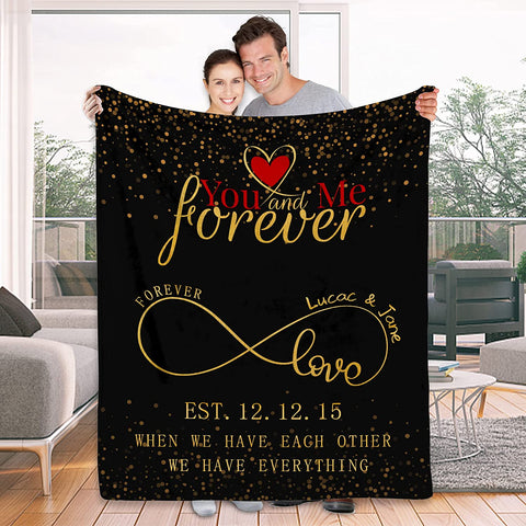 To My Wife Gift Blanket from Husband - Custom Blanket with Picture Name Change,Personalized Wife Anniversary Birthday Gifts for Her from Husband for Christmas,I Love You Gifts for Wife in Law