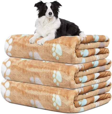 1 Pack 3 Blankets for Dogs Blankets for Large Dogs Medium Dog Blanket Super Soft Fluffy Premium Fleece Pet Blanket Flannel Throw for Dog Puppy Cat Paw Blanket(41x31 inch)