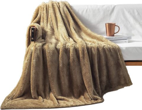 Plush Extra Large Fleece Throw Blanket for Couch,Bed and Sofa (50x70 inches, Dusty Pink) Soft, Warm, Lightweight