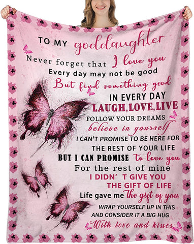 Granddaughter Gifts from Grandma, Gifts for Granddaughter Birthday Gifts, Graduation Gifts for Granddaughter, Granddaughter Throw Blanket 60"x50"
