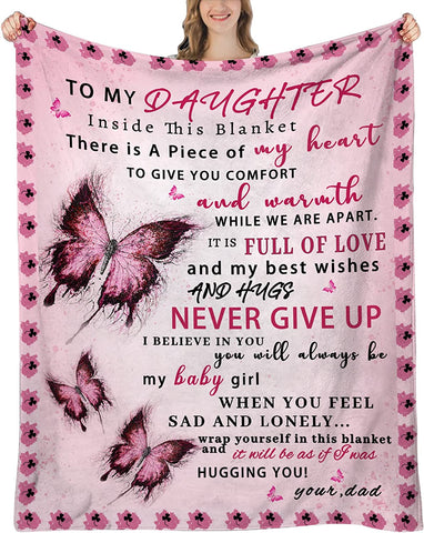 Granddaughter Gifts from Grandma, Gifts for Granddaughter Birthday Gifts, Graduation Gifts for Granddaughter, Granddaughter Throw Blanket 60"x50"