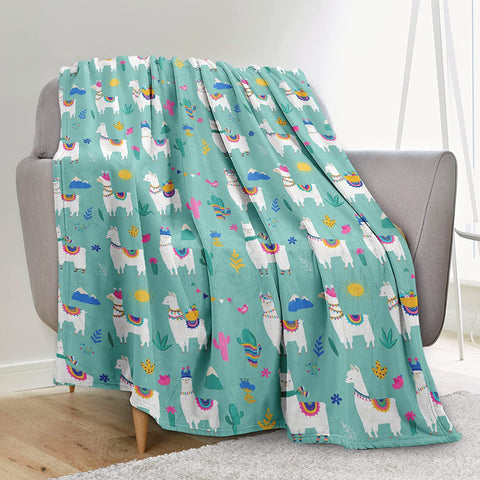 Sloth Blanket, Soft Sloth Throw Blanket for Adults Kids, Cozy Fleece Flannel Quilt for Boys Girls Lightweight Warm Travel Couch Bed Blankets, Green 40"X50"
