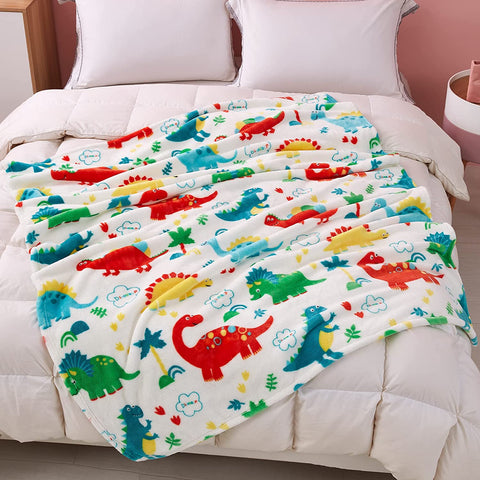 Dinosaur Blanket for Boys, Dinosaur Toddler Blanket for Boys and Girls, Cute Dinosaur Blankets for Kids, Toddler Boys Blanket Soft Dinosaur Fleece Kids Throw Blanket for Toddler (50x60 inch)