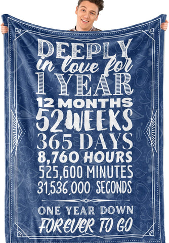 Boyfriend Blanket, Boyfriend Gifts, Best Boyfriend Ever, Love Sayings Flannel Blanket for Boyfriend, Soft Throw Blanket for Him, Gay Couple, BF, Man, Lovers - Blue 50 x 65 Inches