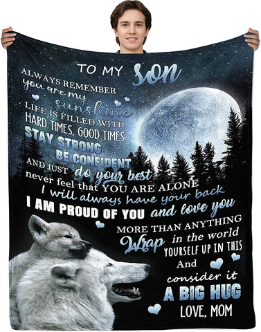To My Grandson Blankets from Grandma Birthday Gifts for Granson from Grandma for Grandson Flannel Soft Fleece Bed Blanket 50X60in