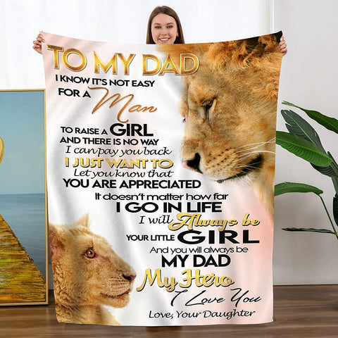 Mothers Day Birthday Gifts for Daughters, Daughter Gifts, to My Daughter Gifts from Dad - School Graduation Gifts, Daughter Blanket 55"x 70"