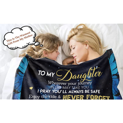 Daughter Gift from Mom-Mothers Day Birthday Gifts for Daughter Adult, Daughter Blanket from Mom-Mother's Day Wedding Anniversary Daughter Gifts 60X50