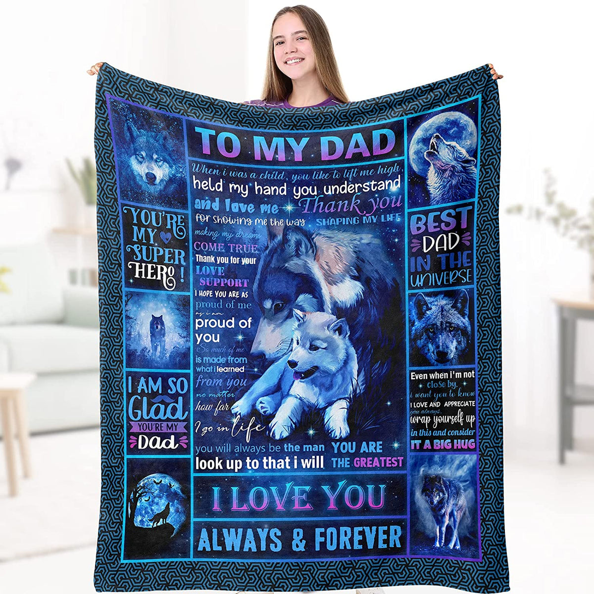 Throw Blanket Gifts to My Husband Blanket Gifts for Husband, Bedding Sofa Couch Decor Present for Valentine's Day Anniversary Birthday from Wife 50"x60"