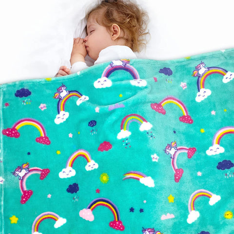 Dinosaur Blanket for Boys, Kids Dinosaur Throw Blanket for Boys and Girls, Fluffy Cozy Dinosaur Fleece Blanket with Vibrant Colors and Cute Design, Soft and Warm Throw Blanket - 50x60 Inches