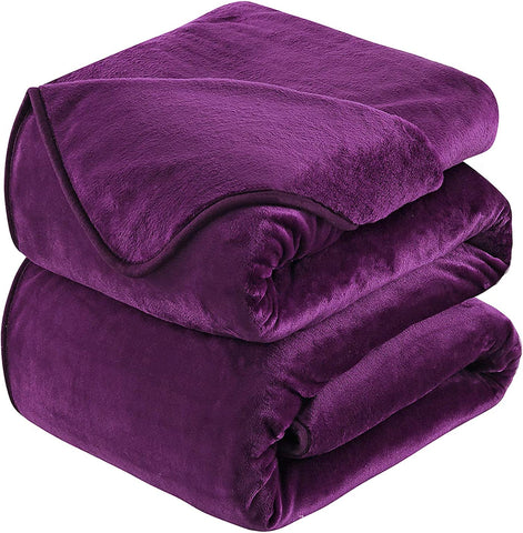 Soft Queen Size Blanket for All Season Warm Fuzzy Microplush Lightweight Thermal Fleece Summer Autumn Fall Winter Spring Blankets for Queen Full Bed Couch Sofa,90x90 Inches,Dark Gray