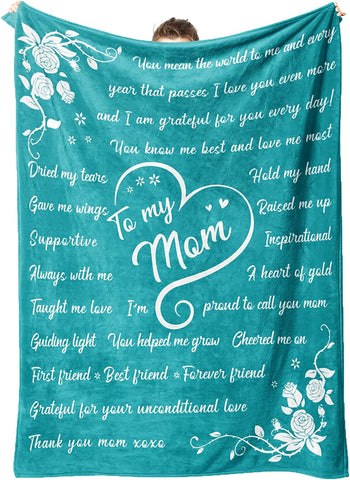 Blanket Gifts for Grandma, Grandma Birthday Gifts, Mother‘s Day Gifts for Grandma from Granddaughter Grandchildren, We Love You Cozy Throw Blankets Present 50" x 60"