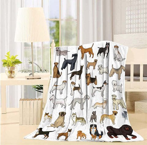 Dinosaur World Blanket Throw, Flannel Fleece Ultra-Soft Fluffy Throw Unisex Light Comfort Blanket for Couch, Sofa Living Room and Camping 40" x 50"