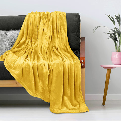 Bedding Fleece Blanket Queen Size Grey 300GSM Luxury Bed Blanket Anti-Static Fuzzy Soft Blanket Microfiber (90x90 Inches)