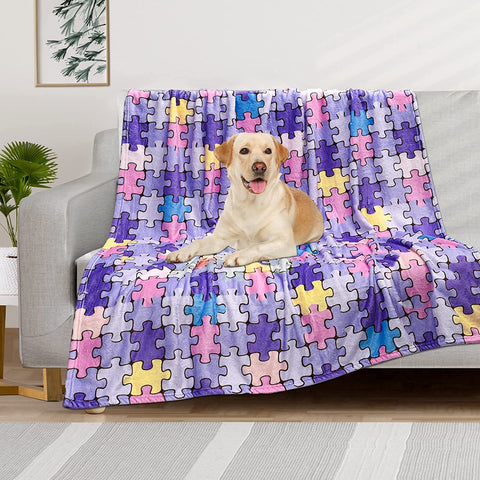 Dog Blankets for Large Dogs, Pet Blankets for Dog Bed Cover, Puppy Blankets for Couch, Kitten Blanket, Soft Fleece Blankets for Dogs, Cats, 41"x31", 3 Pack(2 Tan+1 Brown)