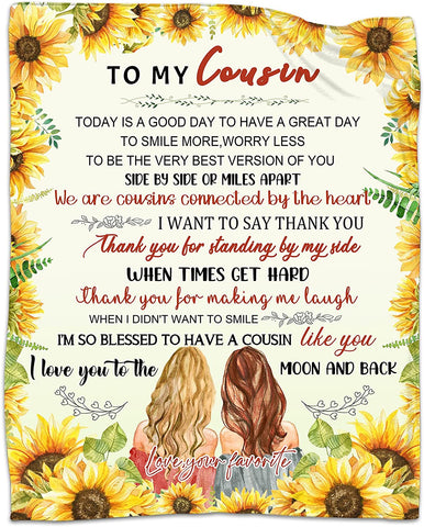 to My Best Friend Blanket for Women Ultra Soft Flannel Throw Blanket for Friends BFF Bestie Girls Birthday Anniversary 50 x 60 Inch