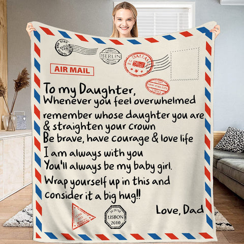 Wife Gifts Blanket, My from Husband, to Blanket Letter Personalized for Her Wedding Anniversary Romantic Throw Husband,Birthday Letter to Wife Blanket Large (60x80 inches)