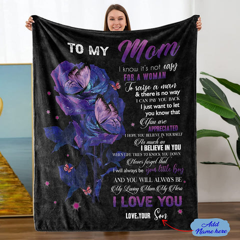 Mothers Day Birthday Gifts for Grandma from Granddaughter, Grandma Gift Mother's Day Soft Bed Grandma Blanket