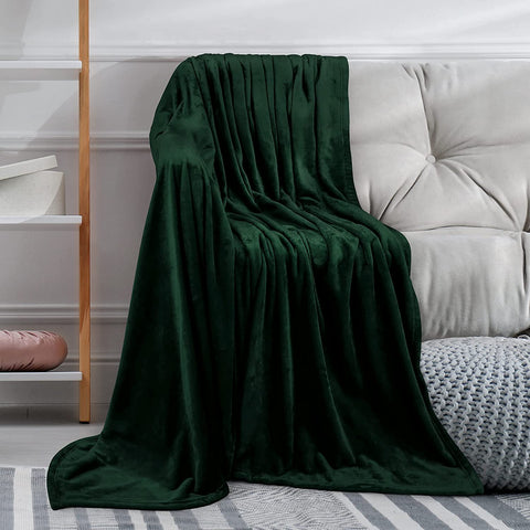 Bedding Fleece Blanket Queen Size Cool Grey Lightweight Fuzzy Soft Anti-Static Microfiber Bed Blanket (90x90 Inches)