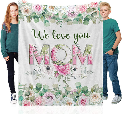 To My Daughter's Blanket from Mom, Pink Rose Flannel Sublimation Throw Blanket from Daughter Girls,60x50 inches