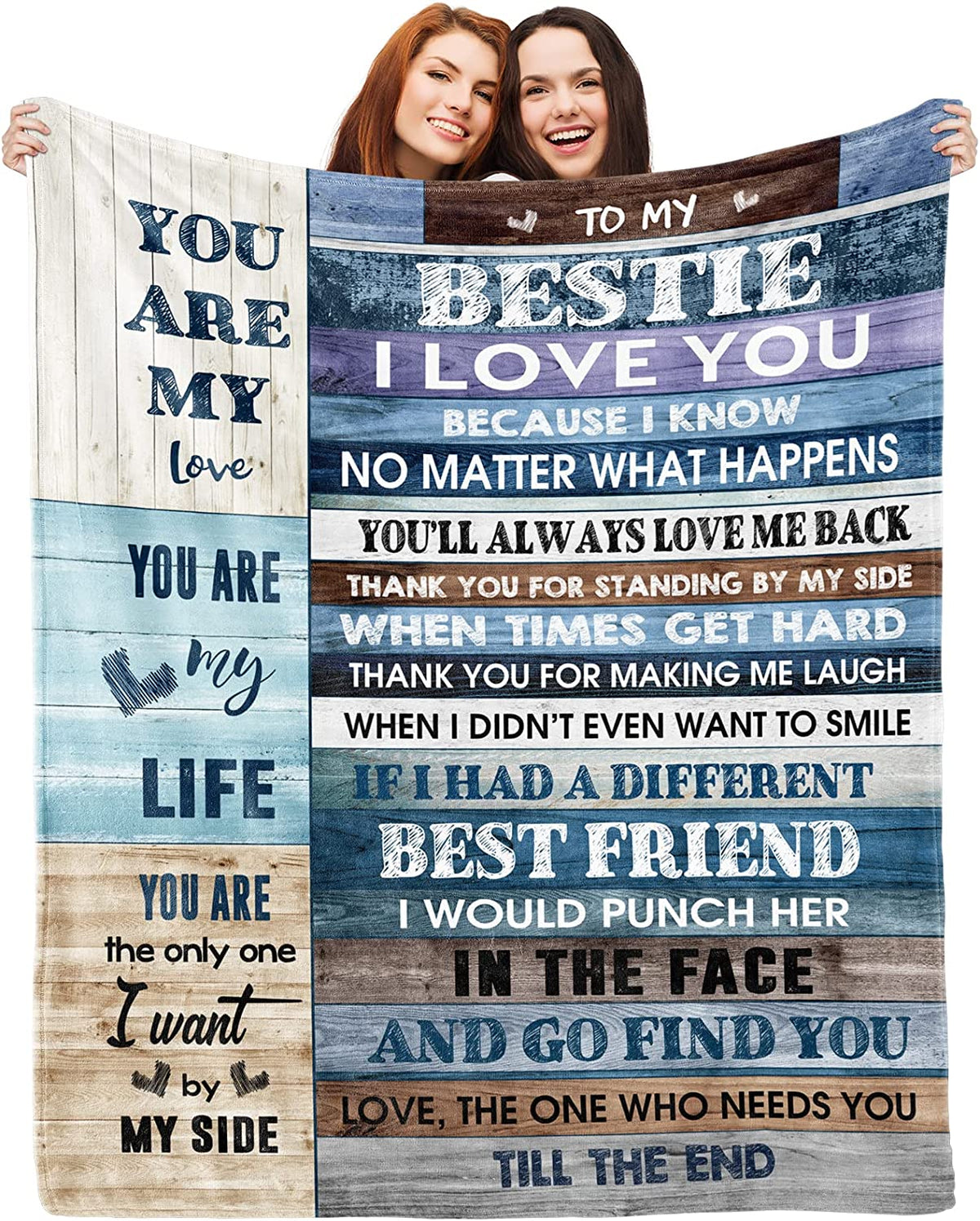 Bestie Gifts to My Bestie Blanket Best Friend Birthday Gifts for Women Bestie Sister Teen Girls Long Distance Friendship Gift Christmas or Valentines Gift for Her Throw Blankets 50 x 60 inch