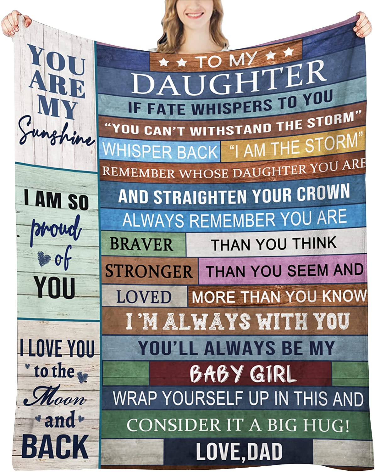 Daughter Gifts for Daughter Blanket, Daughter Gift from Mom, Birthday Gifts for Daughter, Daughter Gifts for Birthday Graduation, Daughter Throw Blanket 60"x 50"