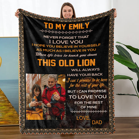 Mothers Day Birthday Gifts for Daughters, Daughter Gifts, to My Daughter Gifts from Dad - School Graduation Gifts, Daughter Blanket 55"x 70"