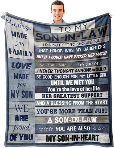 Gifts for Husband Boyfriend Blanket 60’’x50’’ Boyfriend Husband Birthday Gifts, i Love You Gifts for him, to My Husband Gift, Anniversary Christmas Wedding Romantic Valentines Gift for Husband